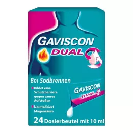 GAVISCON Dubbel 500mg/213mg/325mg Suspens.in zak, 24X10 ml