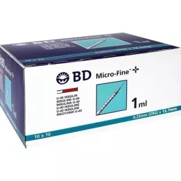 BD MICRO-FINE+ Insulinespr.1 ml U40 12.7 mm, 100X1 ml