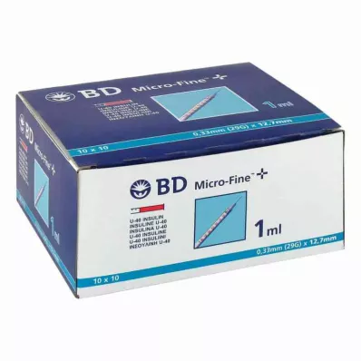 BD MICRO-FINE+ Insulinespr.1 ml U40 12.7 mm, 100X1 ml