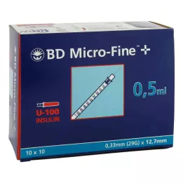 BD MICRO-FINE+ Insulinespr.0.5 ml U100 12.7 mm, 100X0.5 ml