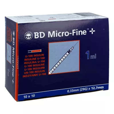 BD MICRO-FINE+ Insulinespr.1 ml U100 12,7 mm, 100X1 ml