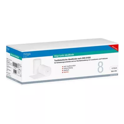 HÖGA-LASTIC Ideaal verband 8 cmx5 m zonder cellofaan, 10 stuks HÖGA-LASTIC Ideaal verband 8 cmx5 m zonder cellofaan, 10 stuks