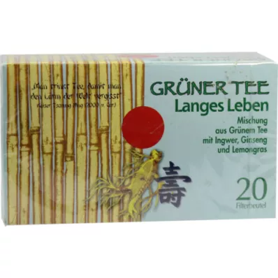 GRÜNER TEE+Gember+Ginseng filterzakjes, 20 stuks