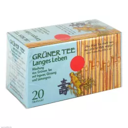 GRÜNER TEE+Gember+Ginseng filterzakjes, 20 stuks