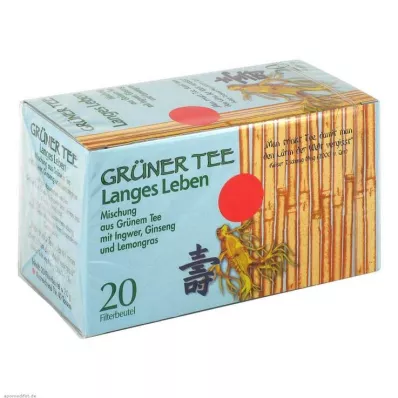 GRÜNER TEE+Gember+Ginseng filterzakjes, 20 stuks