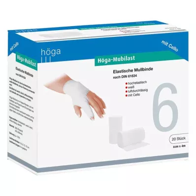 HÖGA-MUBILAST Fixatieverband 6 cmx4 w.cellofaan, 1 st