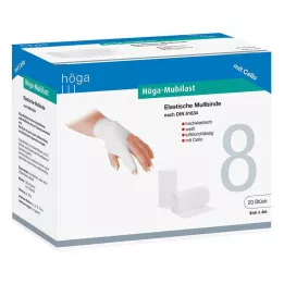 HÖGA-MUBILAST Fixatieverband 8 cmx4 w.cellofaan, 1 st