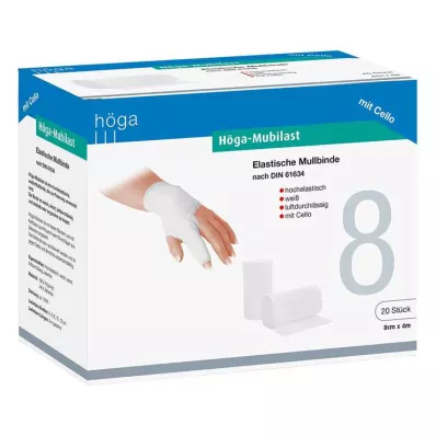 HÖGA-MUBILAST Fixatieverband 8 cmx4 w.cellofaan, 1 st