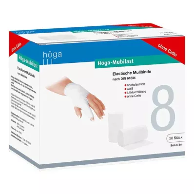 HÖGA-MUBILAST Fixatieverband 8 cmx4 m zonder cellofaan, 20 stuks