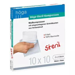 HÖGA-KOMPRESSEN 10x10 cm steriel 8x, 5X2 st