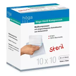 HÖGA-KOMPRESSEN 10x10 cm steriel 8x, 25X2 st