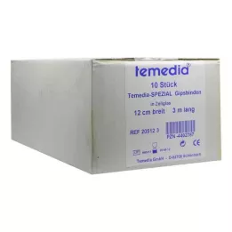 GIPSBINDE Temedia speciaal 12 cm x 3 m, 10 stuks