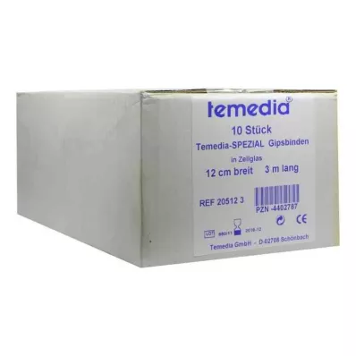GIPSBINDE Temedia speciaal 12 cm x 3 m, 10 stuks