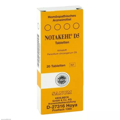 NOTAKEHL D 5 tabletten, 20 stuks NOTAKEHL D 5 tabletten, 20 stuks
