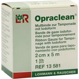 OPRACLEAN Gaasverband voor tampon met jodoform 2 cm x 5 m, 1 st