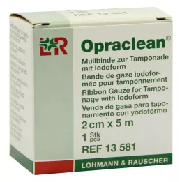 OPRACLEAN Gaasverband voor tampon met jodoform 2 cm x 5 m, 1 st