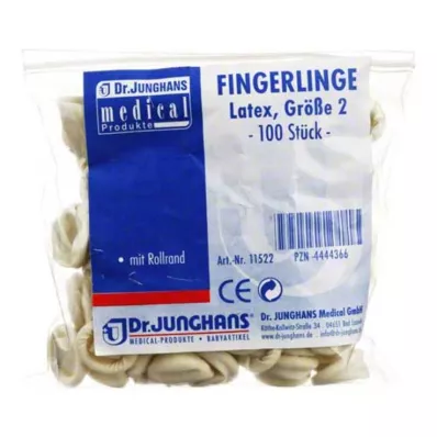 FINGERLING OP Latex maat 2 gerold, 100 stuks FINGERLING OP Latex maat 2 gerold, 100 stuks