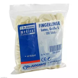 FINGERLING OP Latex maat 5 gerold, 100 stuks