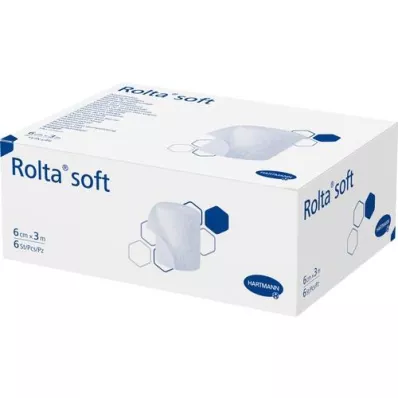 ROLTA Zacht synthetisch katoenen verband 6 cm x 3 m, 6 stuks