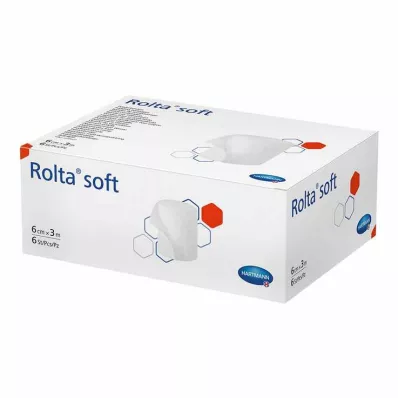 ROLTA Zacht synthetisch katoenen verband 6 cm x 3 m, 6 stuks