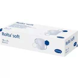 ROLTA Zacht synthetisch katoenen verband 10 cm x 3 m, 6 stuks