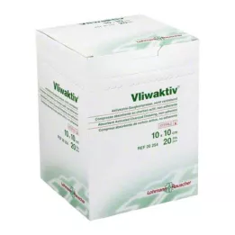 VLIWAKTIV Afzuigcomp. geactiveerde houtskool steriel 10x10 cm, 20 st