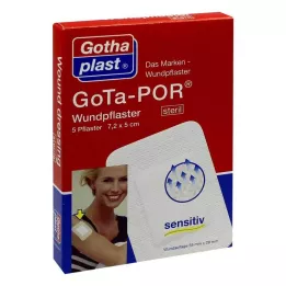 GOTA-POR Wondpleister 5x7,2 cm steriel, 5 stuks