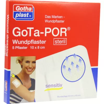 GOTA-POR Wondpleister steriel 80x100 mm, 5 st