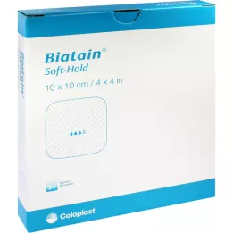 BIATAIN Schuimstofverband 10x10 cm met zachte kleeflaag, 5 stuks