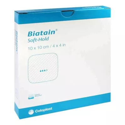 BIATAIN Schuimstofverband 10x10 cm met zachte kleeflaag, 5 stuks