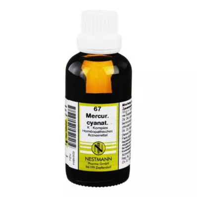 MERCURIUS CYANATUS K Complex nr. 67 Verdunning, 50 ml MERCURIUS CYANATUS K Complex nr. 67 Verdunning, 50 ml