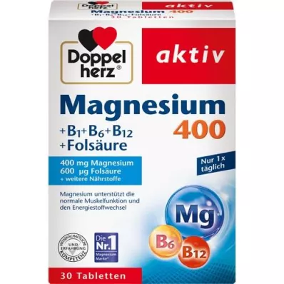 DOPPELHERZ Magnesium 400 mg tabletten, 30 st