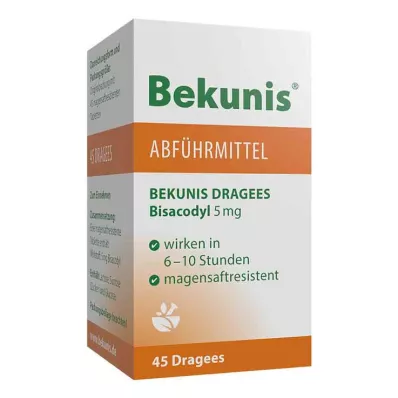 BEKUNIS Dragees Bisacodyl 5 mg enteric-coated tabletten, 45 stuks BEKUNIS Dragees Bisacodyl 5 mg enteric-coated tabletten, 45 stuks
