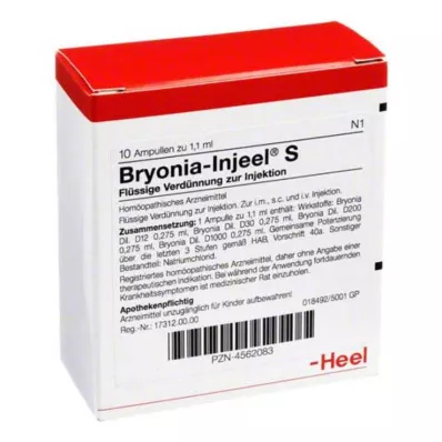 BRYONIA INJEEL S Ampullen, 10 stuks BRYONIA INJEEL S Ampullen, 10 stuks