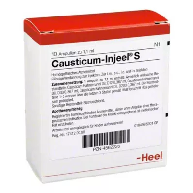 CAUSTICUM INJEEL S Ampullen, 10 stuks