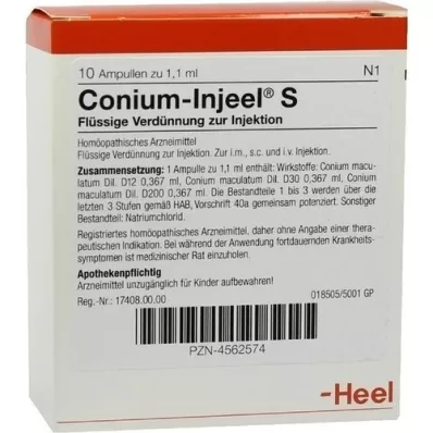 CONIUM INJEEL S Ampullen, 10 stuks