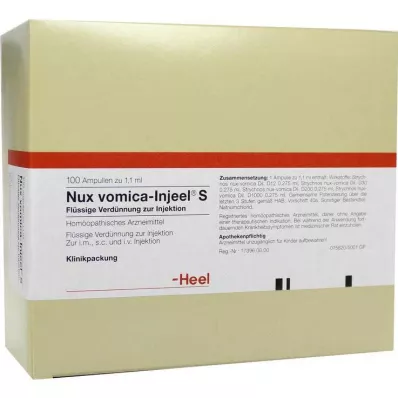 NUX VOMICA INJEEL S Ampullen, 100 stuks NUX VOMICA INJEEL S Ampullen, 100 stuks