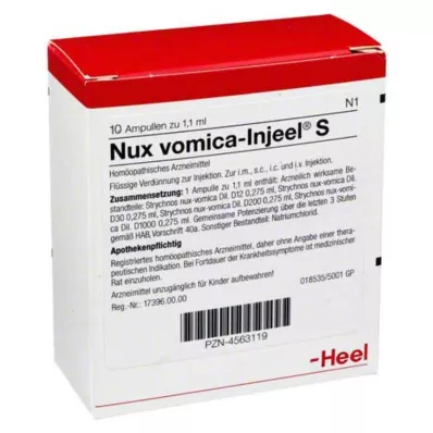 NUX VOMICA INJEEL S Ampullen, 10 stuks NUX VOMICA INJEEL S Ampullen, 10 stuks