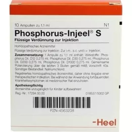 PHOSPHORUS INJEEL S Ampullen, 10 stuks