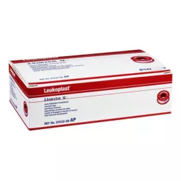 LEUKOPLAST 2,5 cmx5 m, 12 stuks