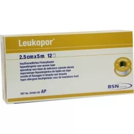 LEUKOPOR 2,5 cmx5 m, 12 stuks