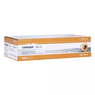 LEUKOPOR 2,5 cmx5 m, 12 stuks