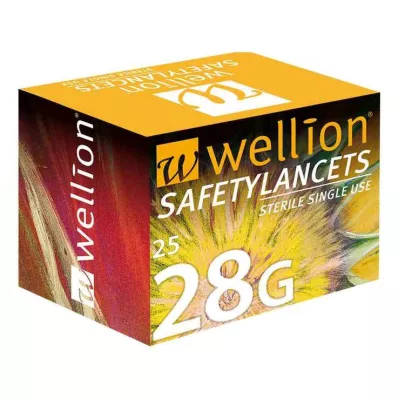 WELLION Safetylancets 28 G veiligheidsemaille, 25 stuks WELLION Safetylancets 28 G veiligheidsemaille, 25 stuks