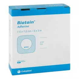 BIATAIN Schuimstofverband 7,5x7,5 cm zelfklevend, 10 stuks