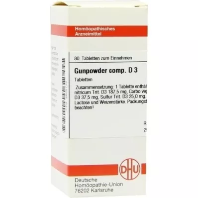 GUNPOWDER comp.D 3 tabletten, 80 stuks