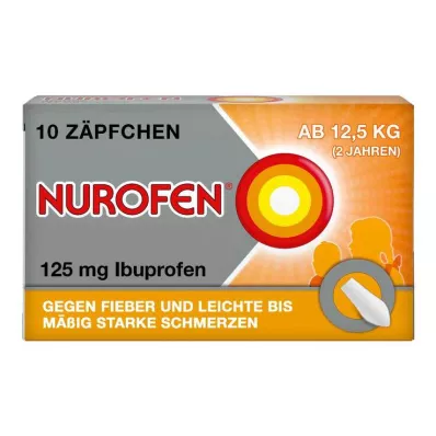 NUROFEN Junior 125 mg zetpillen, 10 stuks NUROFEN Junior 125 mg zetpillen, 10 stuks
