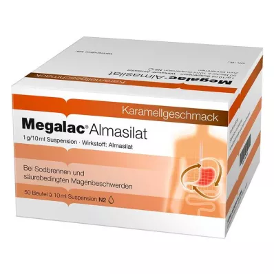 Megalac Almasilaat-suspensie, 50X10 ml Megalac Almasilaat-suspensie, 50X10 ml