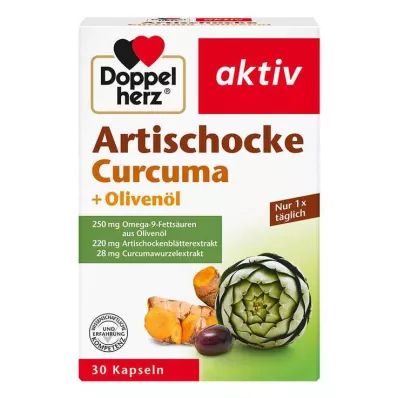 DOPPELHERZ Artisjok+Olijfolie+Kurkuma Capsules, 30 Capsules DOPPELHERZ Artisjok+Olijfolie+Kurkuma Capsules, 30 Capsules