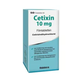 CETIXIN 10 mg filmomhulde tabletten, 50 stuks