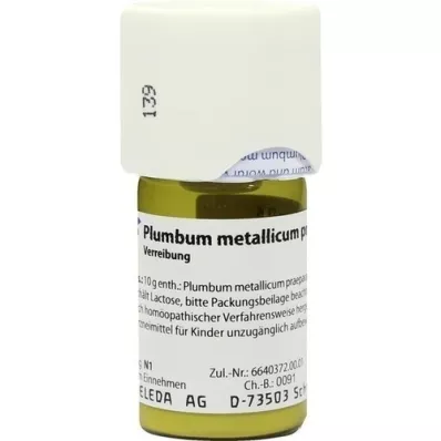 PLUMBUM METALLICUM praep. D 6 trituratie, 20 g